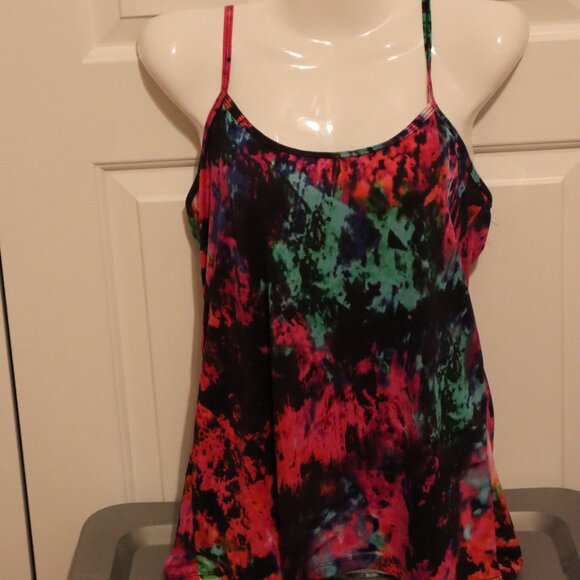 CDP & CO Spaghetti Strap Adjustable Abstract Print Tank Top Size Large - Picture 11 of 14